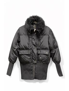VERY RARE Rocawear Fur Puffer Coat Jacket Dress VINTAGE Y2K 90s Size Large Jay z